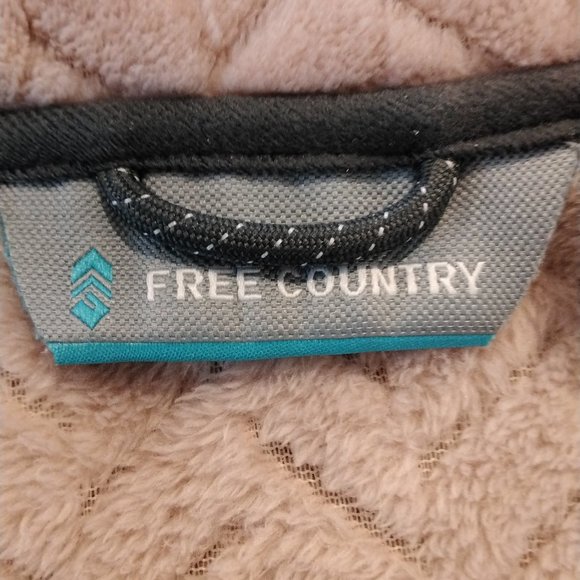 Free Country Women's Pink Chevron Butter Pile Zipper Jacket M - Picture 5 of 7